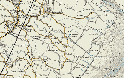 Old map of Skeldyke in 1901-1902