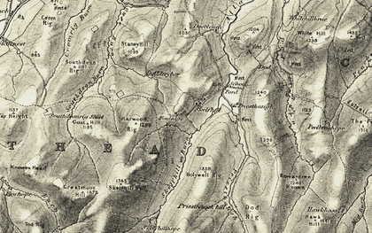 Old map of Tinlee Stone in 1901-1904