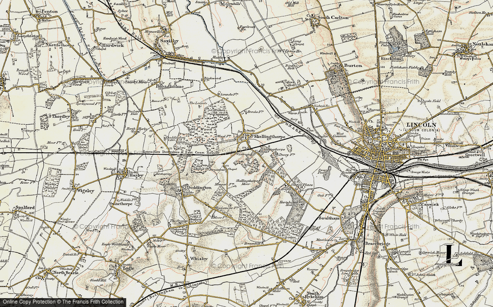 Old Map of Historic Map covering Burton Waters in 1902-1903