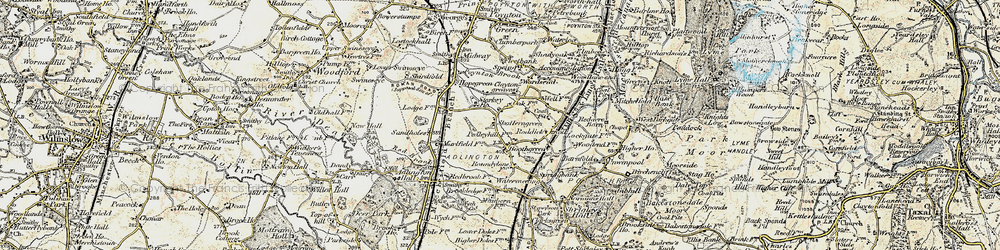 Old map of Skellorn Green in 1902-1903