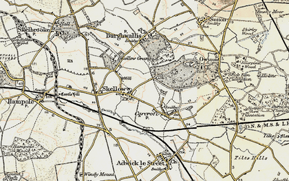 Old map of Skellow in 1903