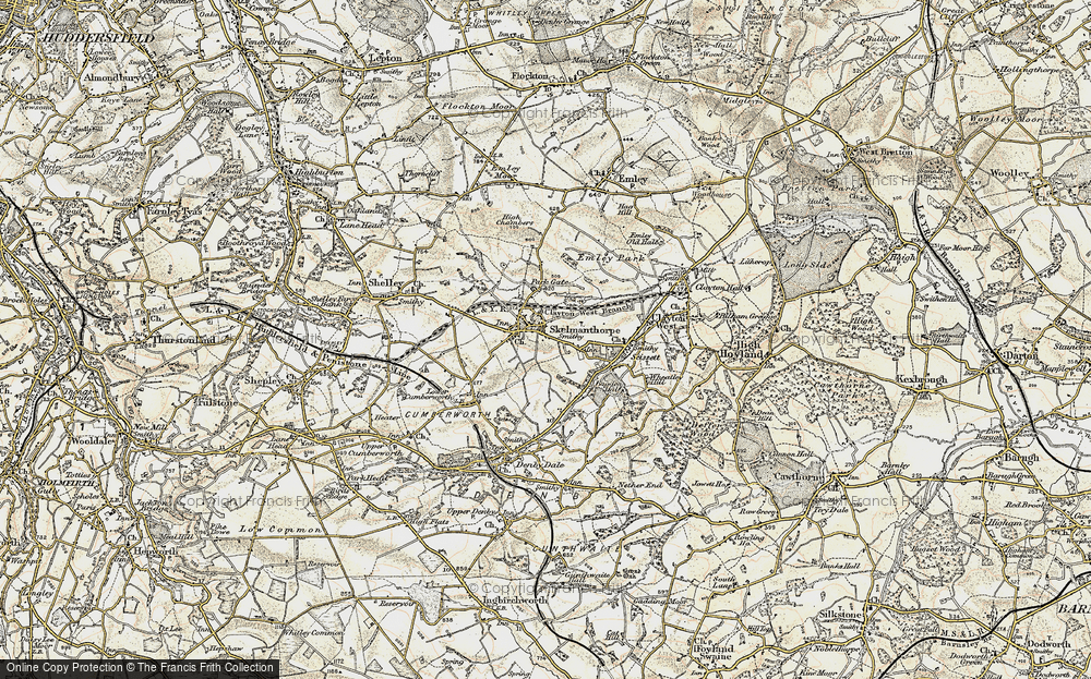 Old Map of Skelmanthorpe, 1903 in 1903