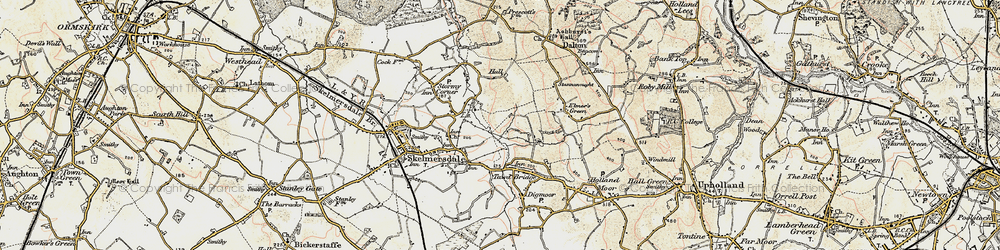 Old map of Skelmersdale in 1902-1903
