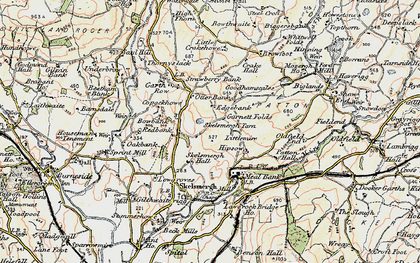 Old map of Skelsmergh Tarn in 1903-1904