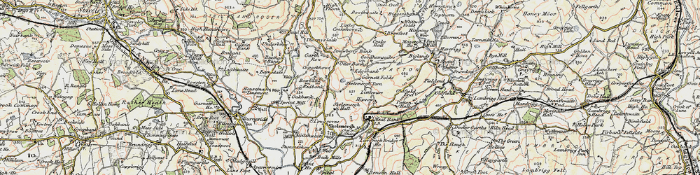 Old map of Skelsmergh Tarn in 1903-1904