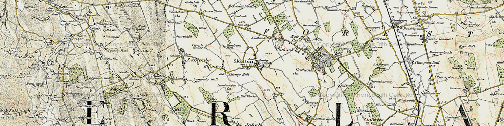 Old map of Skelton in 1901-1904