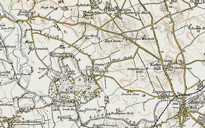 Old map of Skelton on Ure in 1903-1904