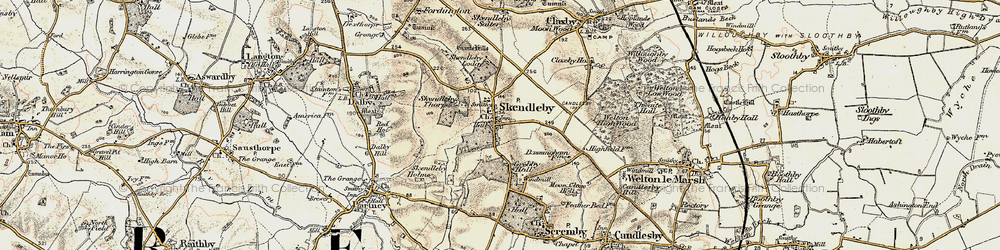 Old map of Skendleby in 1902-1903