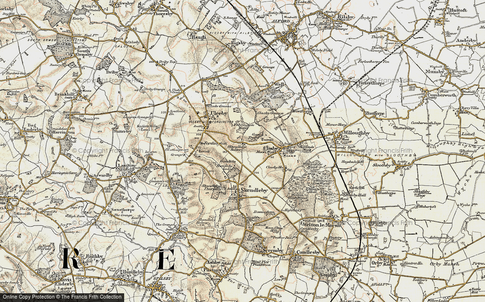 Old Map of Skendleby Psalter, 1902-1903 in 1902-1903