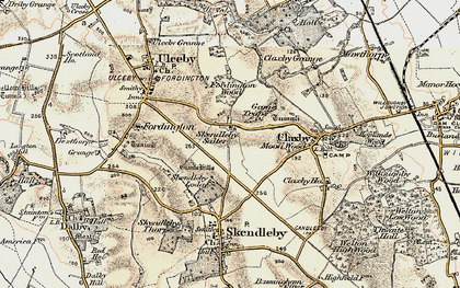 Old map of Skendleby Psalter in 1902-1903