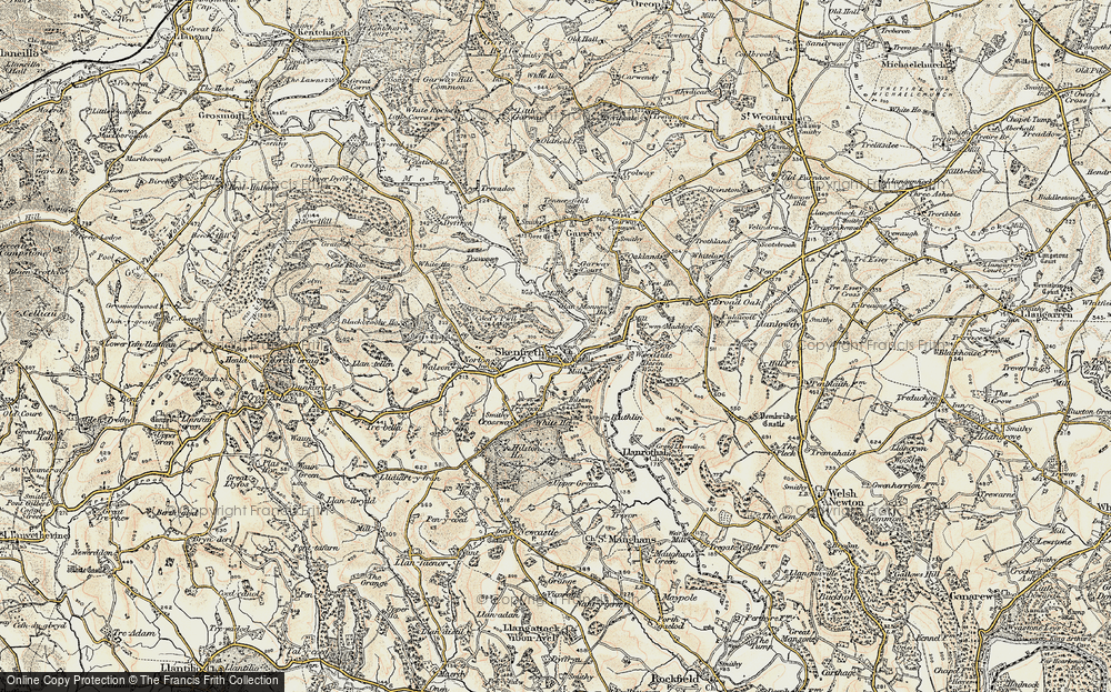 Old Map of Skenfrith, 1899-1900 in 1899-1900