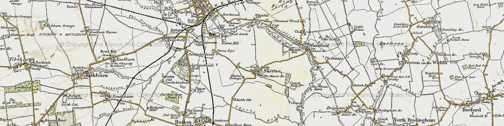 Old map of Skerne in 1903-1904