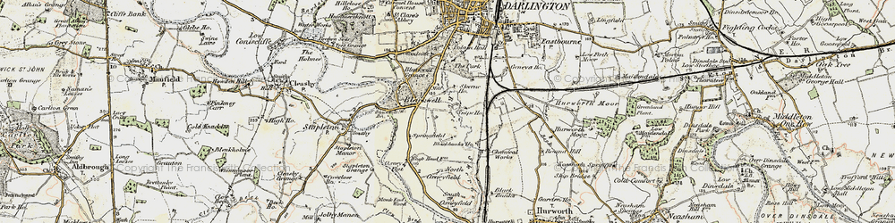 Old map of Skerne Park in 1903-1904