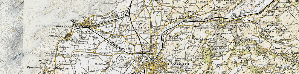 Old map of Skerton in 1903-1904