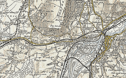 Old map of Skewen in 1900-1901