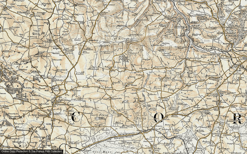 Old Map of Skewes, 1900 in 1900