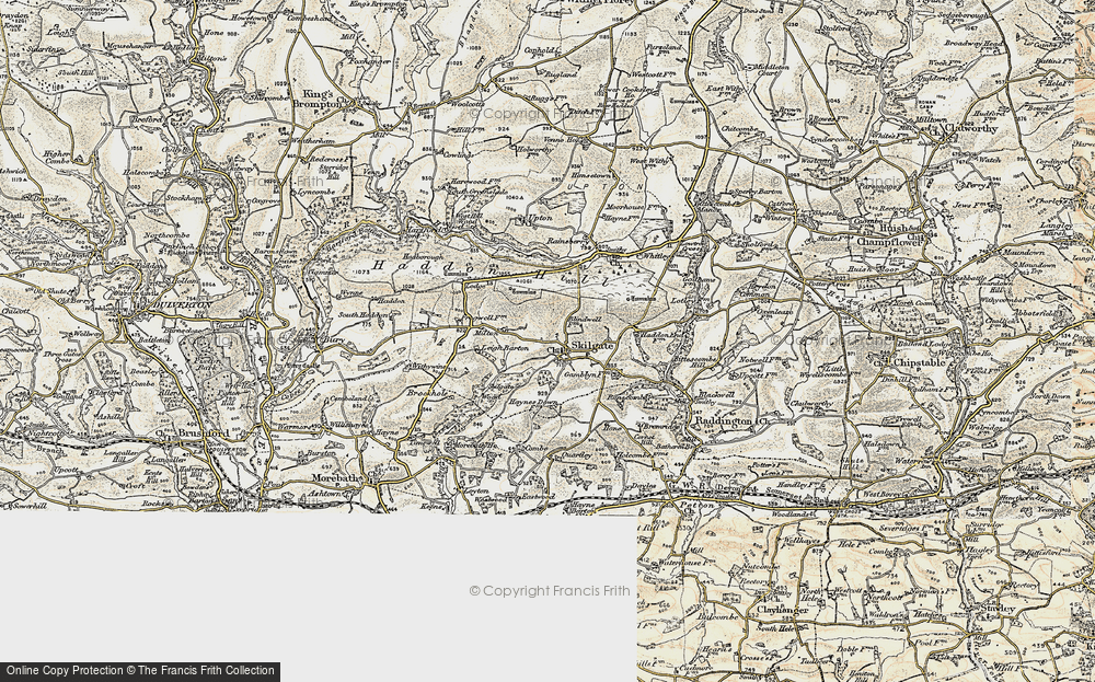 Old Map of Skilgate, 1898-1900 in 1898-1900
