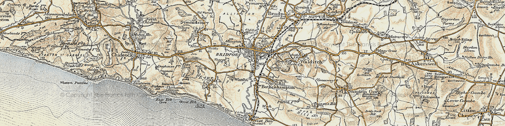 Old map of Skilling in 1899
