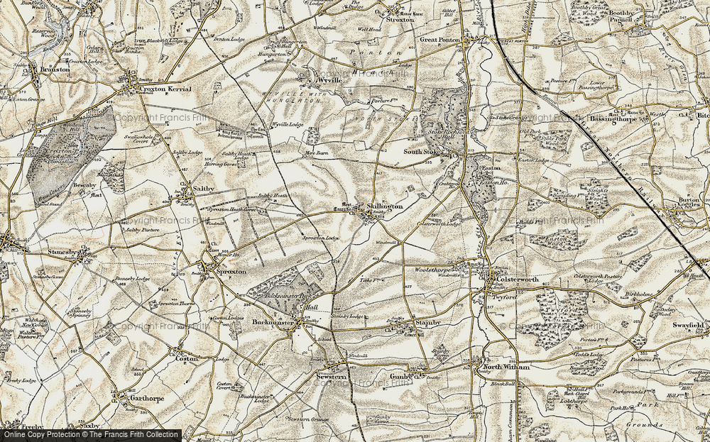 Old Map of Skillington, 1901-1903 in 1901-1903