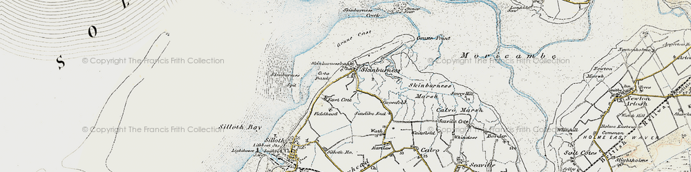 Old map of Grune Point in 1901-1904