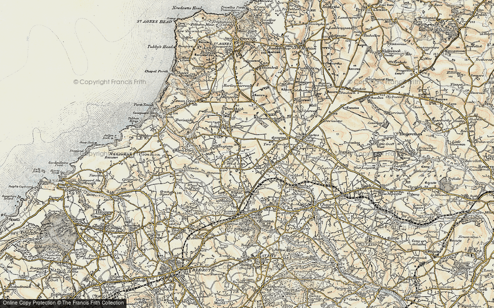Old Map of Skinner's Bottom, 1900 in 1900