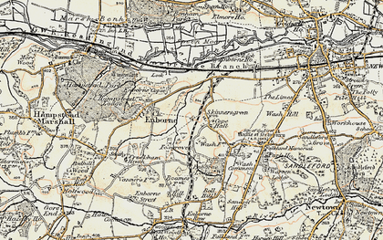 Old map of Skinners Green in 1897-1900