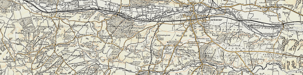 Old map of Skinners Green in 1897-1900