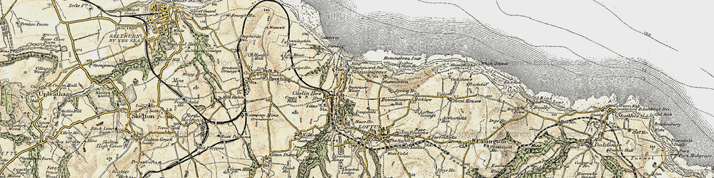 Old map of Skinningrove in 1903-1904
