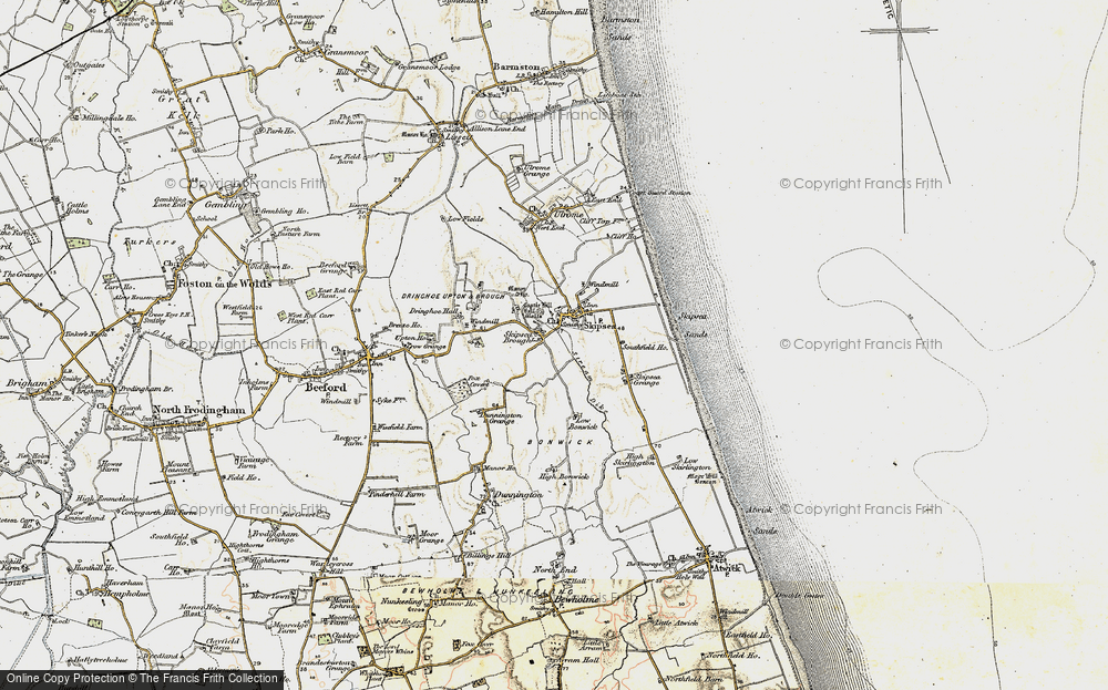 Old Map of Skipsea Brough, 1903-1904 in 1903-1904