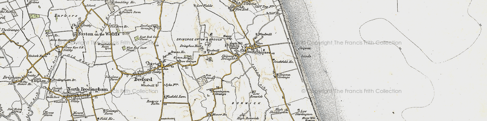 Old map of Skipsea Brough in 1903-1904