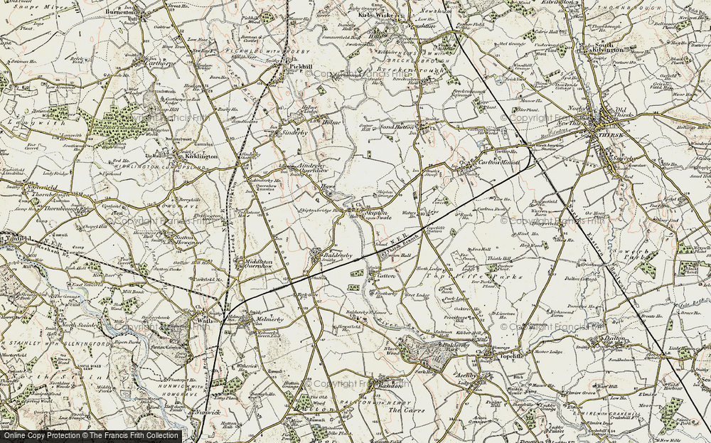 Old Map of Skipton-on-Swale, 1903-1904 in 1903-1904