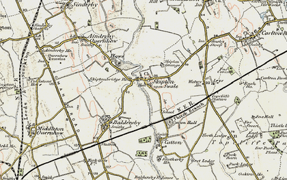 Old map of Skipton-on-Swale in 1903-1904