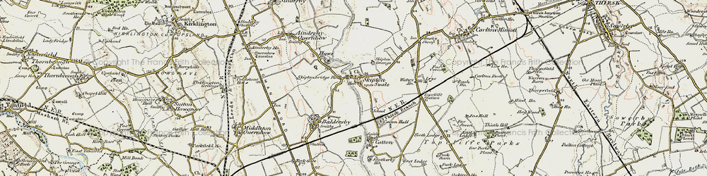 Old map of Skipton-on-Swale in 1903-1904