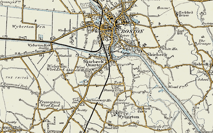 Old map of Skirbeck Quarter in 1901-1902