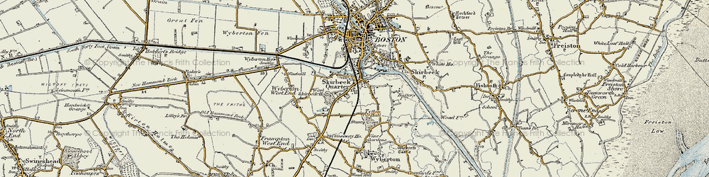 Old map of Skirbeck Quarter in 1901-1902