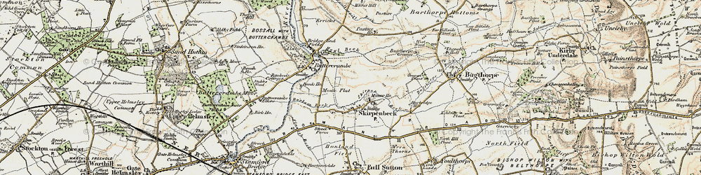Old map of Skirpenbeck in 1903-1904