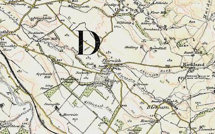 Old map of Aigill Sike in 1901-1904