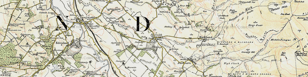 Old map of Skirwith in 1901-1904