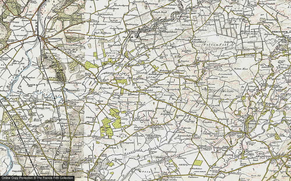 Old Map of Historic Map covering Brown Dyke in 1901-1904