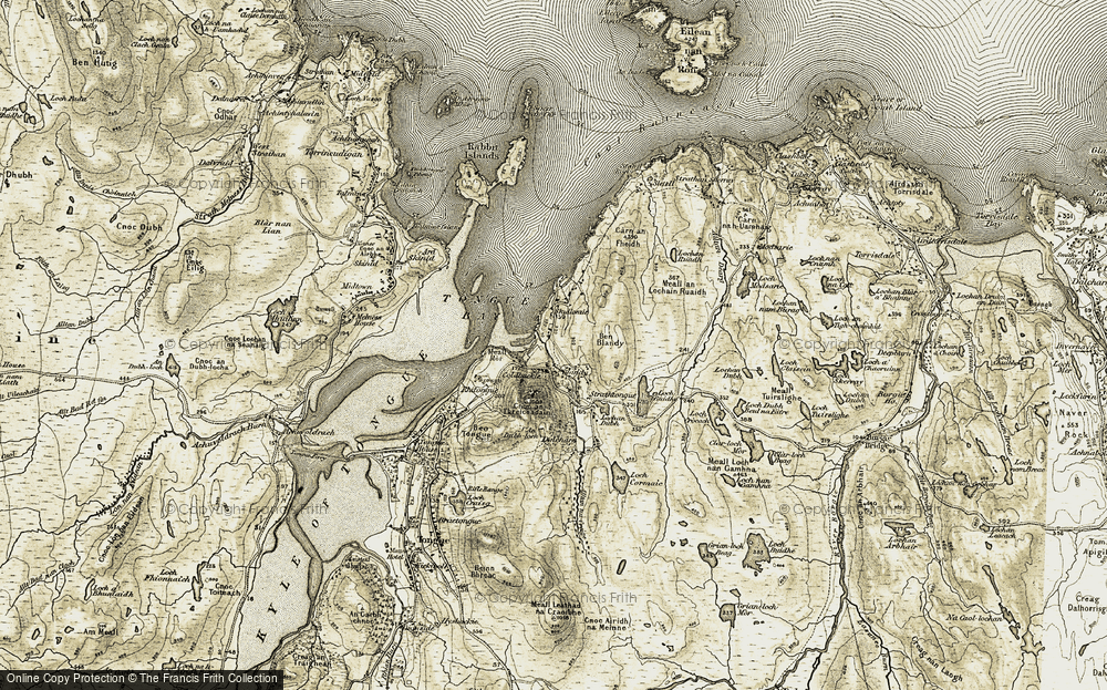 Old Map of Skullomie, 1910-1912 in 1910-1912
