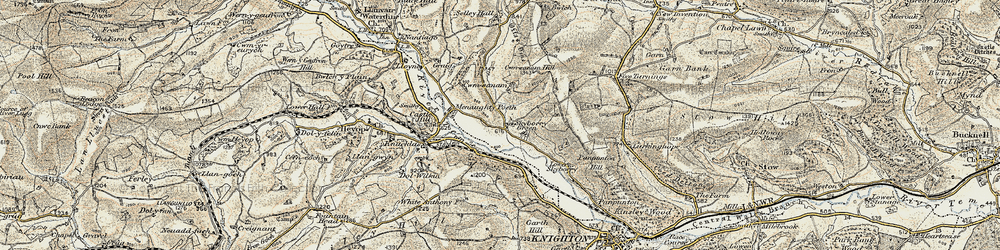 Old map of Skyborry Green in 1901-1903
