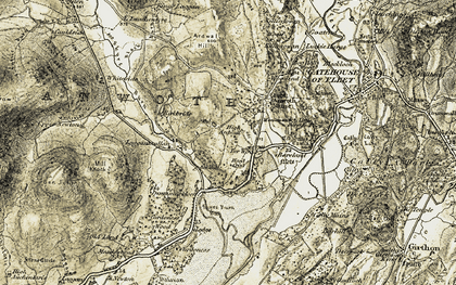 Old map of Whiteside Burn in 1905