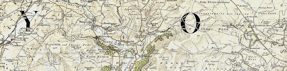 Old map of Whithill in 1903-1904