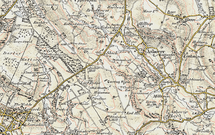 Old map of Cuckoo Stone in 1902-1903