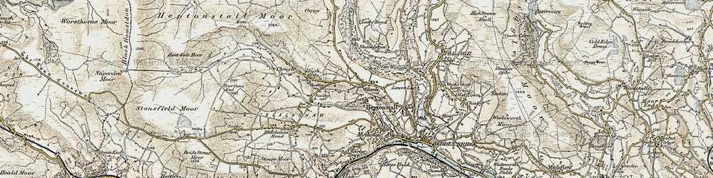 Old map of Slack in 1903
