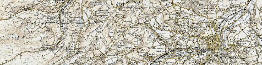 Old map of Slack in 1903