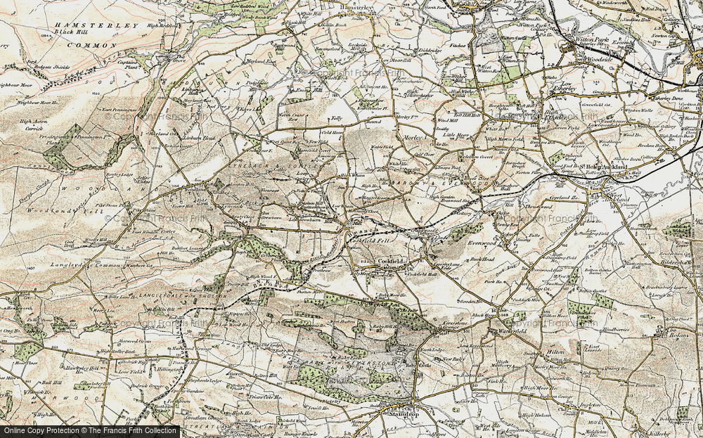 Old Map of Historic Map covering High Wham in 1903-1904