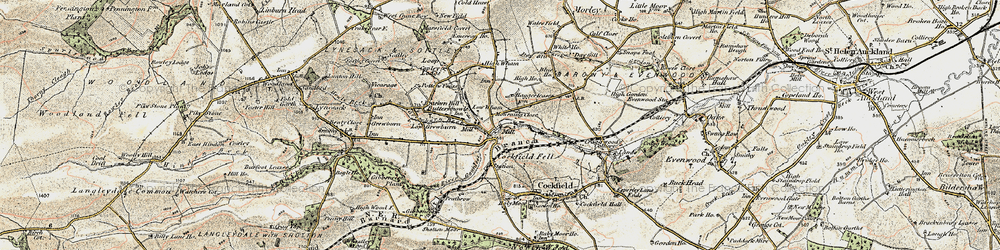 Old map of High Wham in 1903-1904