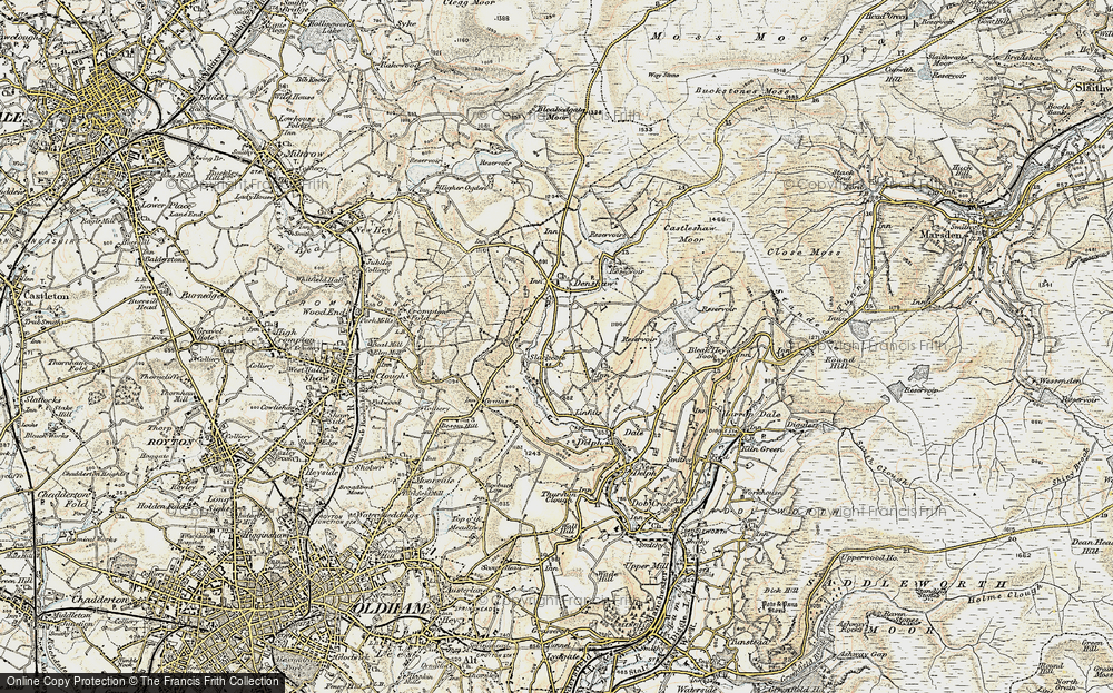 Old Map of Slackcote, 1903 in 1903