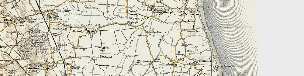 Old map of Slackholme End in 1902-1903